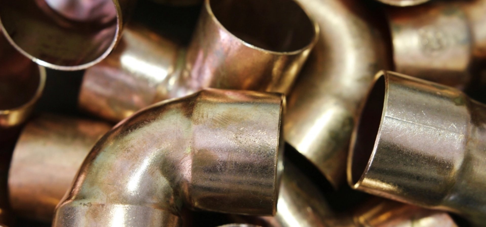 Copper pipe and fittings (illustrative stock photograph)